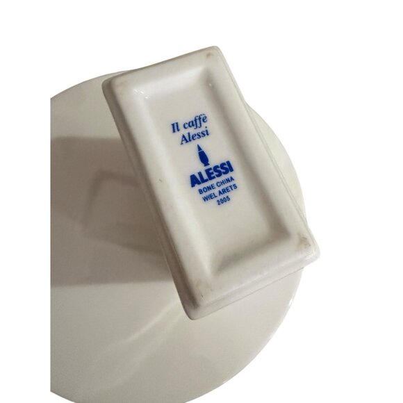 Alessi  Wiel Aretsun Rectangular Espresso Cup Saucer Set 80s 90s Postmodern MINT - Picture 6 of 7